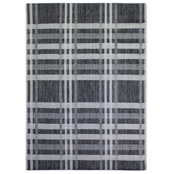 Checked Geometric Indoor Outdoor Rug 5