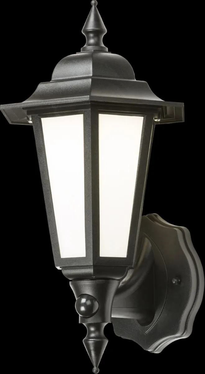 Netlighting LED Wall Lantern with Daylight Sensor Black 230V IP54 8W