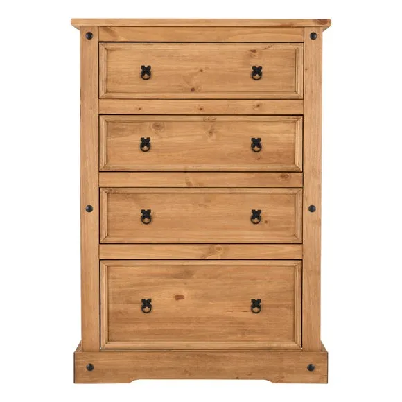 Corona 4 Drawer Chest, Pine 2