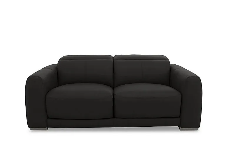 Edison Leather 3 Seater Sofa - Black