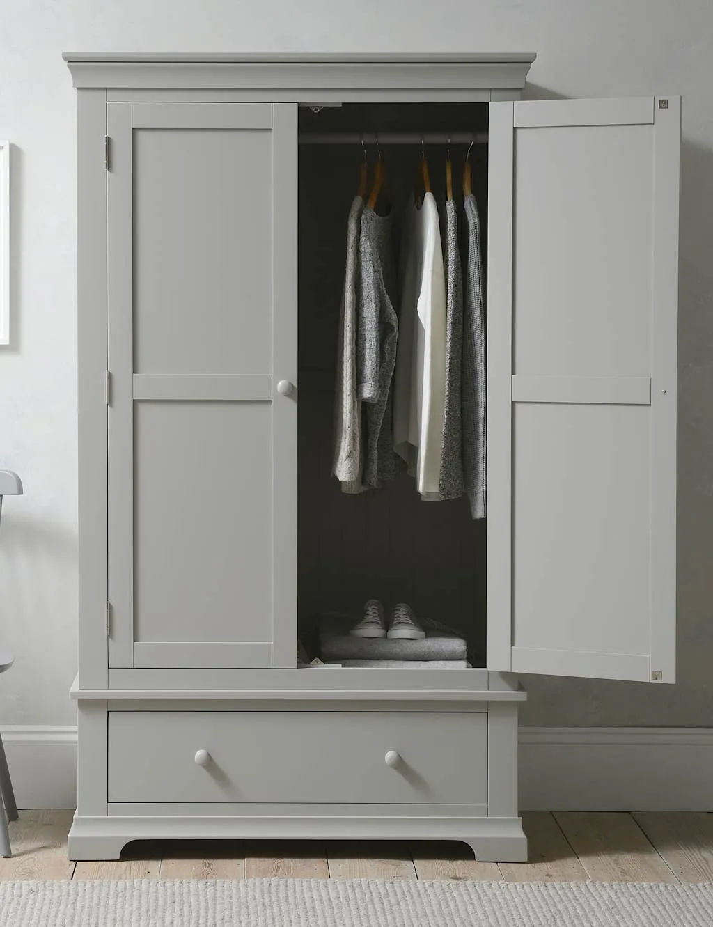 Cotswold Company Chantilly Double Wardrobe Grey