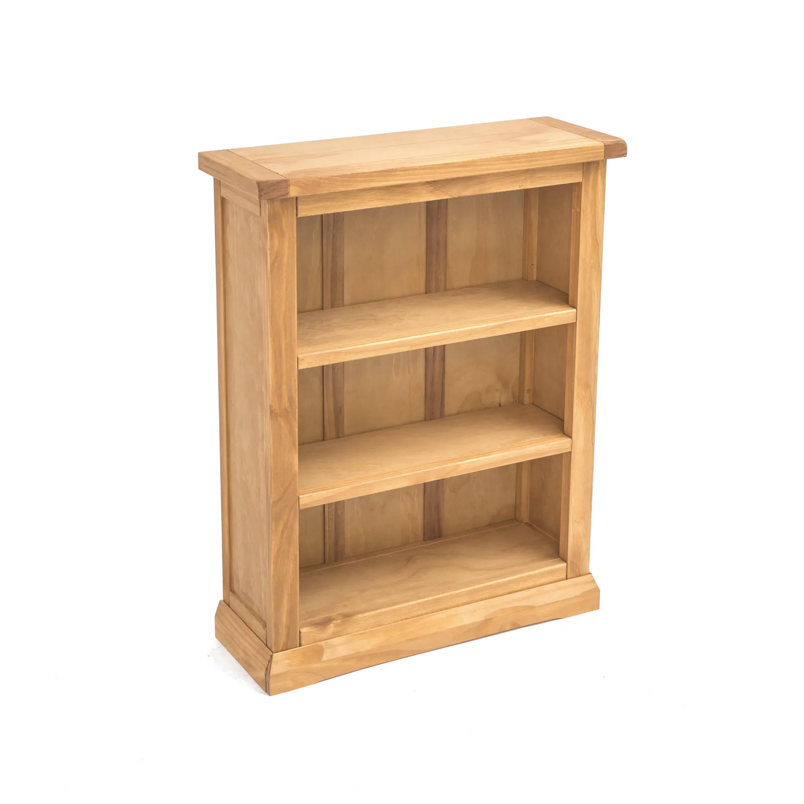 Cabinet Bits Bookcase with Plinth 90x70x25cm in Light Brown 3