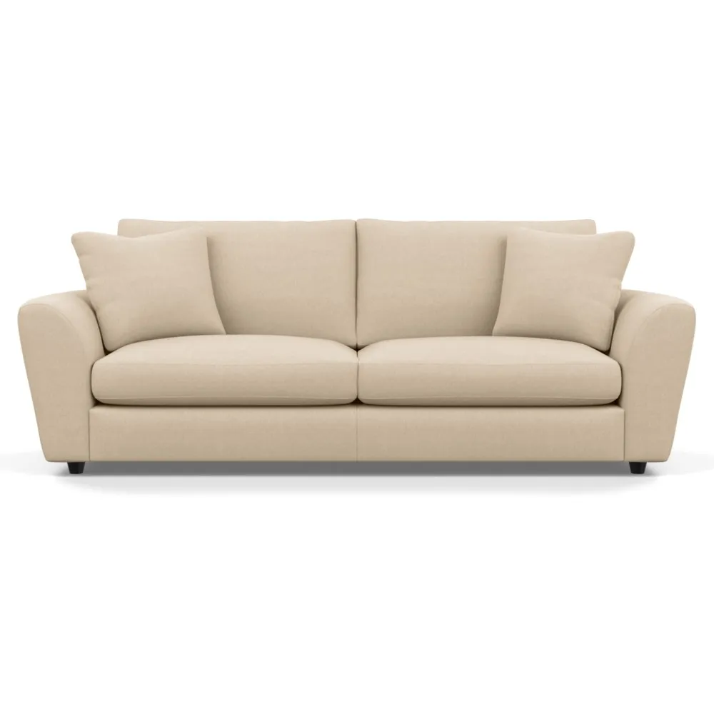 Heal's Snooze 5 Seater Sofa Brushed Cotton Oat Black Feet 1