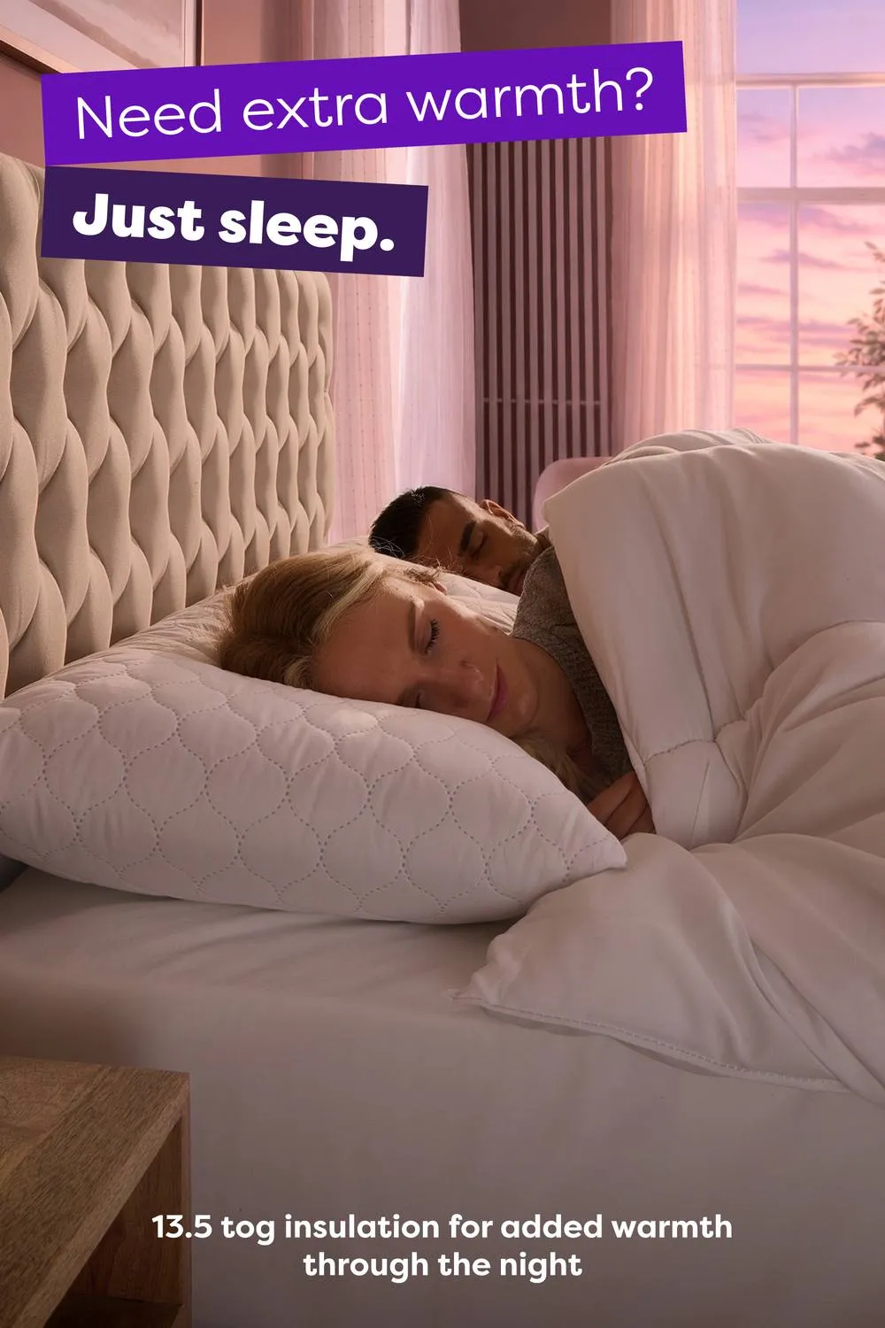 Slumberdown Just Sleep 13.5 Tog Winter Duvet in White 3