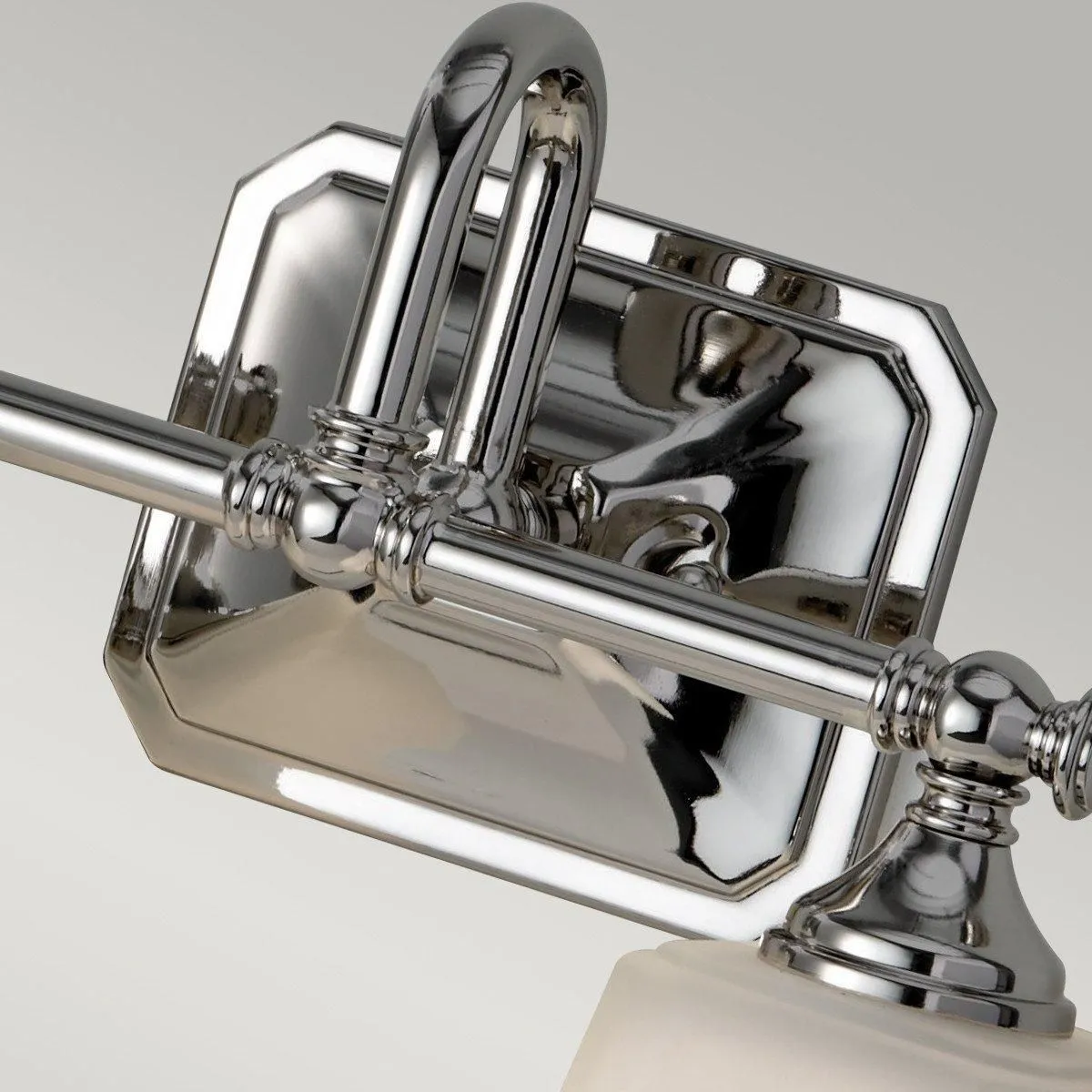Netlighting Concord 2 Light Bathroom Over Mirror Light Polished Chrome IP44 G9 in Grey 2
