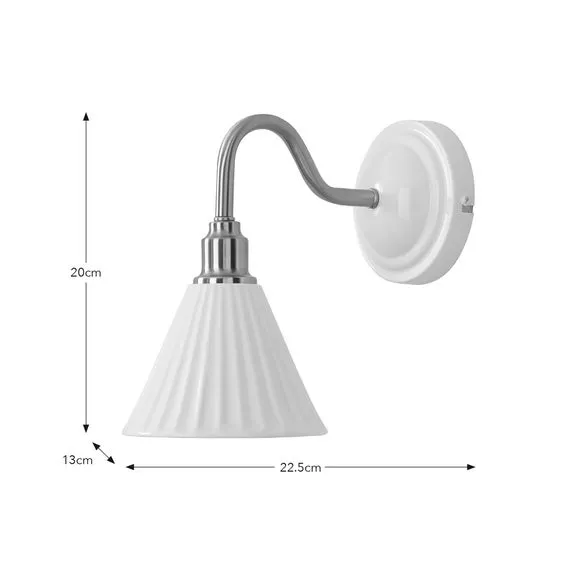 Lilbourne Ribbed Ceramic Wall Light 5