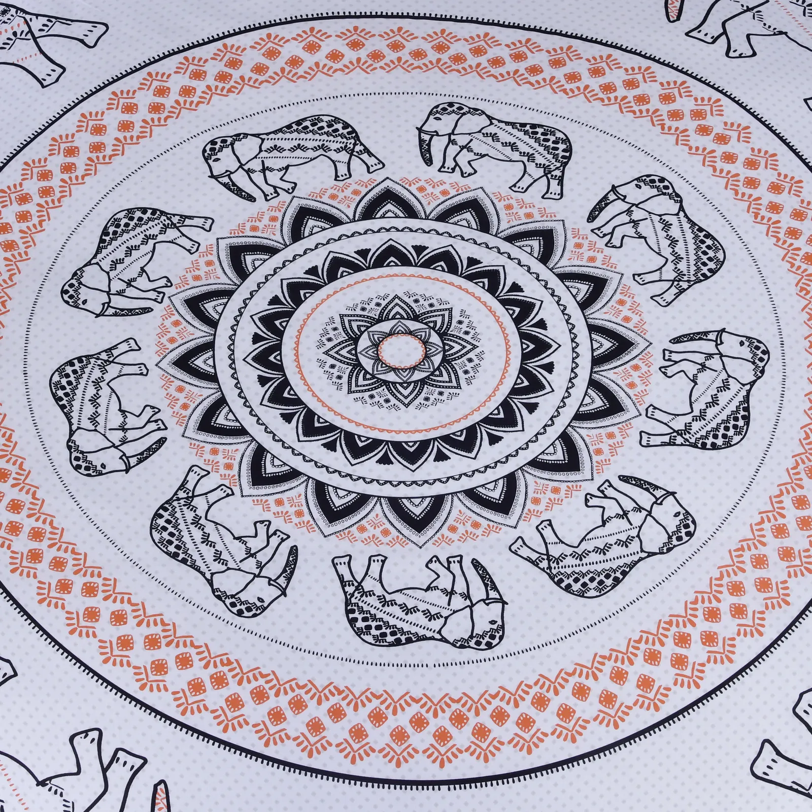 Smart Living Printed Reversible Polycotton Tribal Elephant Duvet Cover With Pillowcases in Burnt Orange 6