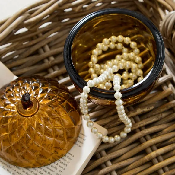 Decorative Acorn Glass Jar 2