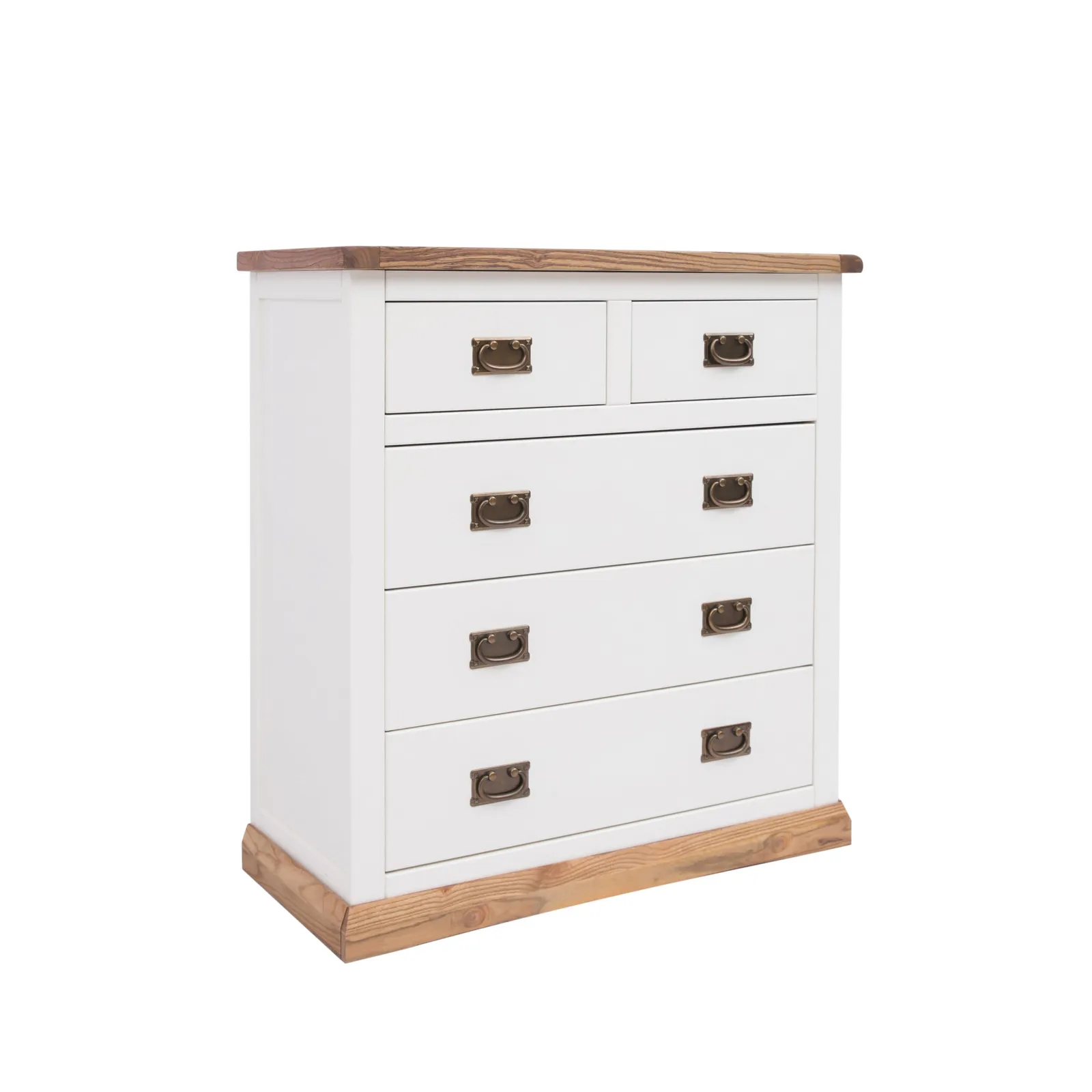 Cabinet Bits Tropea 5 Drawer Chest of Drawers Bras Drop Handle in Off-White 2