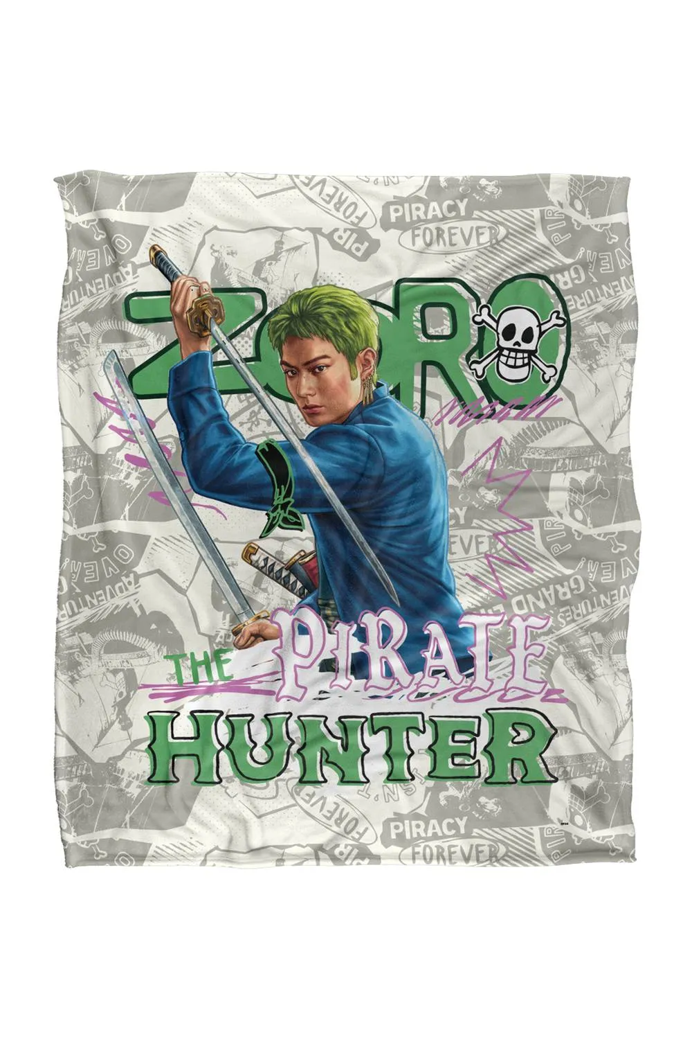 One Piece Grand Line Travel Stamps Soft Throw Blanket 152 X 127 Cm
