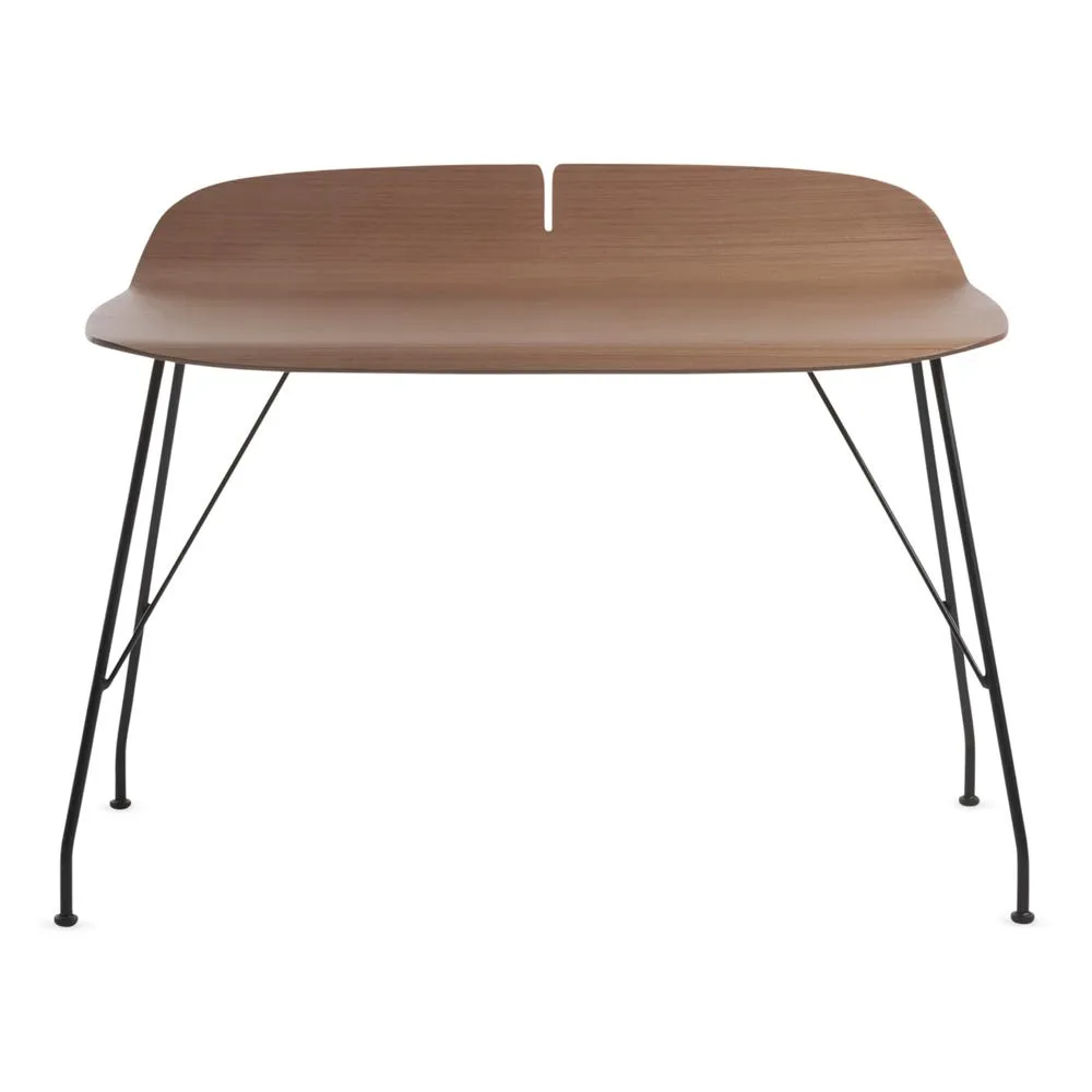 Kartell Earl of Wood Desk Dark Wood Top Black Base 2