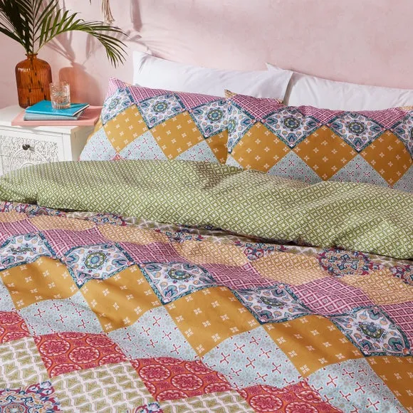 Global Patchwork Duvet Cover and Pillowcase Set 4