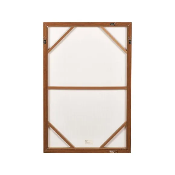 Brown & Natural Abstract Linear Design Framed Canvas 6
