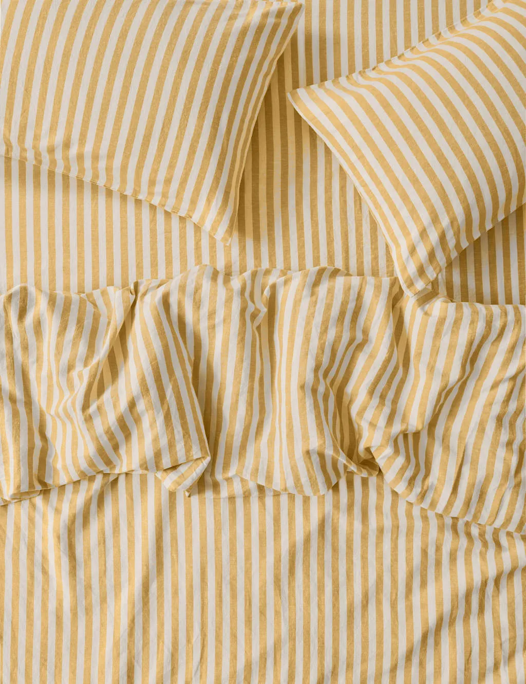 Piglet In Bed Linen Rich Pembroke Stripe Duvet Cover Yellow Mix