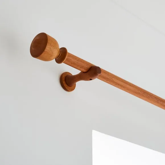 Tulip Urn Wood Curtain Pole 1