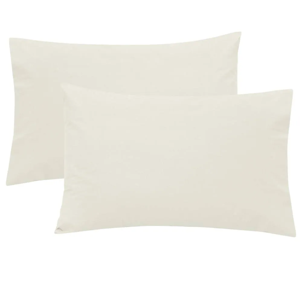 Smart Living Polycotton Housewife Pillowcases Pair 180 Thread Count in White