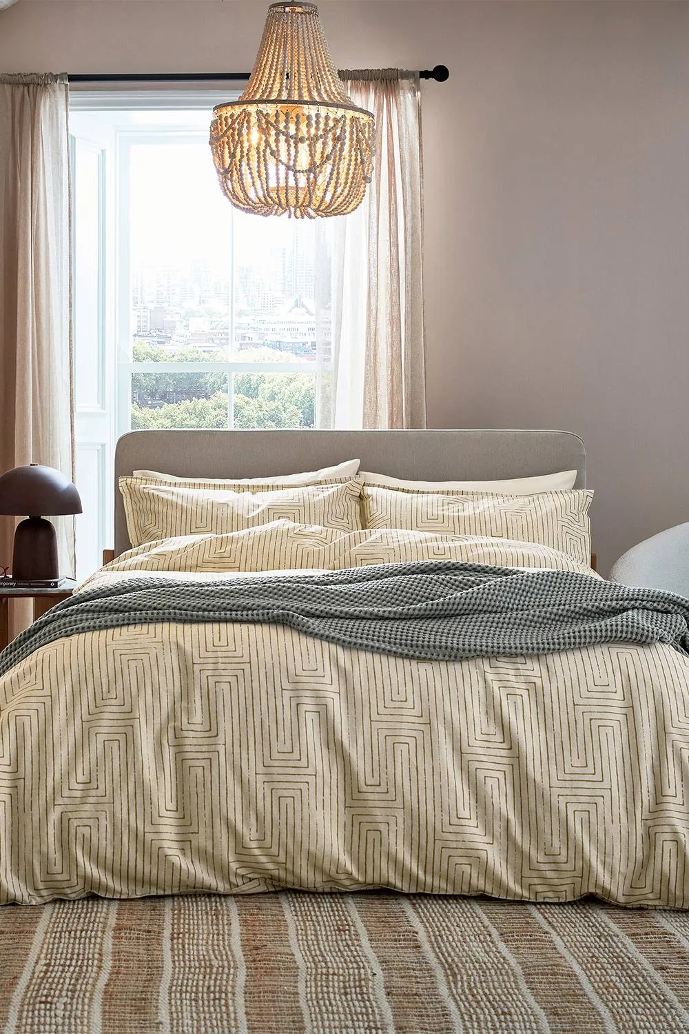 Abigail Ahern x Murmur 'Pia' Cotton Duvet Cover Set in Yellow