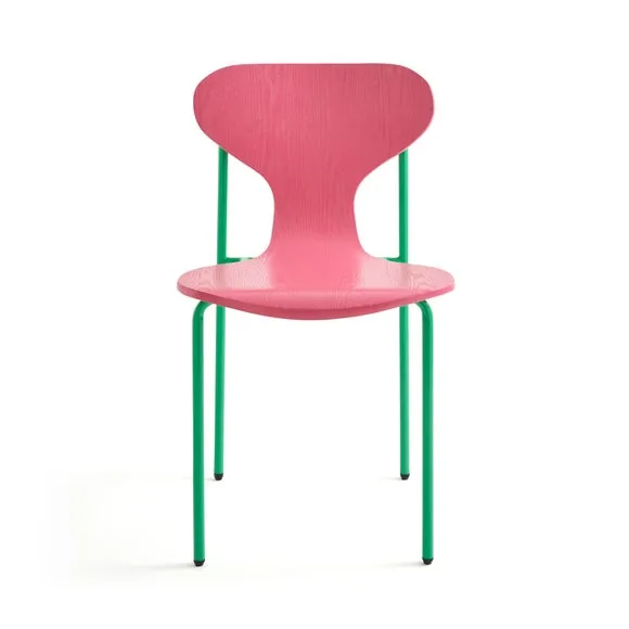 Yinka Ilori Silhouette Pink and Green Two Tone Dining Chair 6