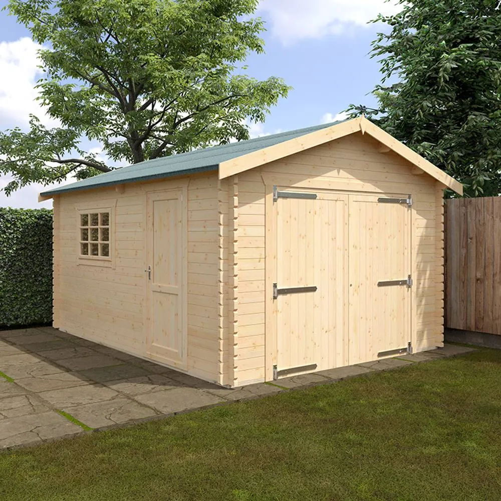 Buttercup Farm 16x12 The Warwick 44mm Cabin - L475 x W355 x H282.9 cm in Natural 2