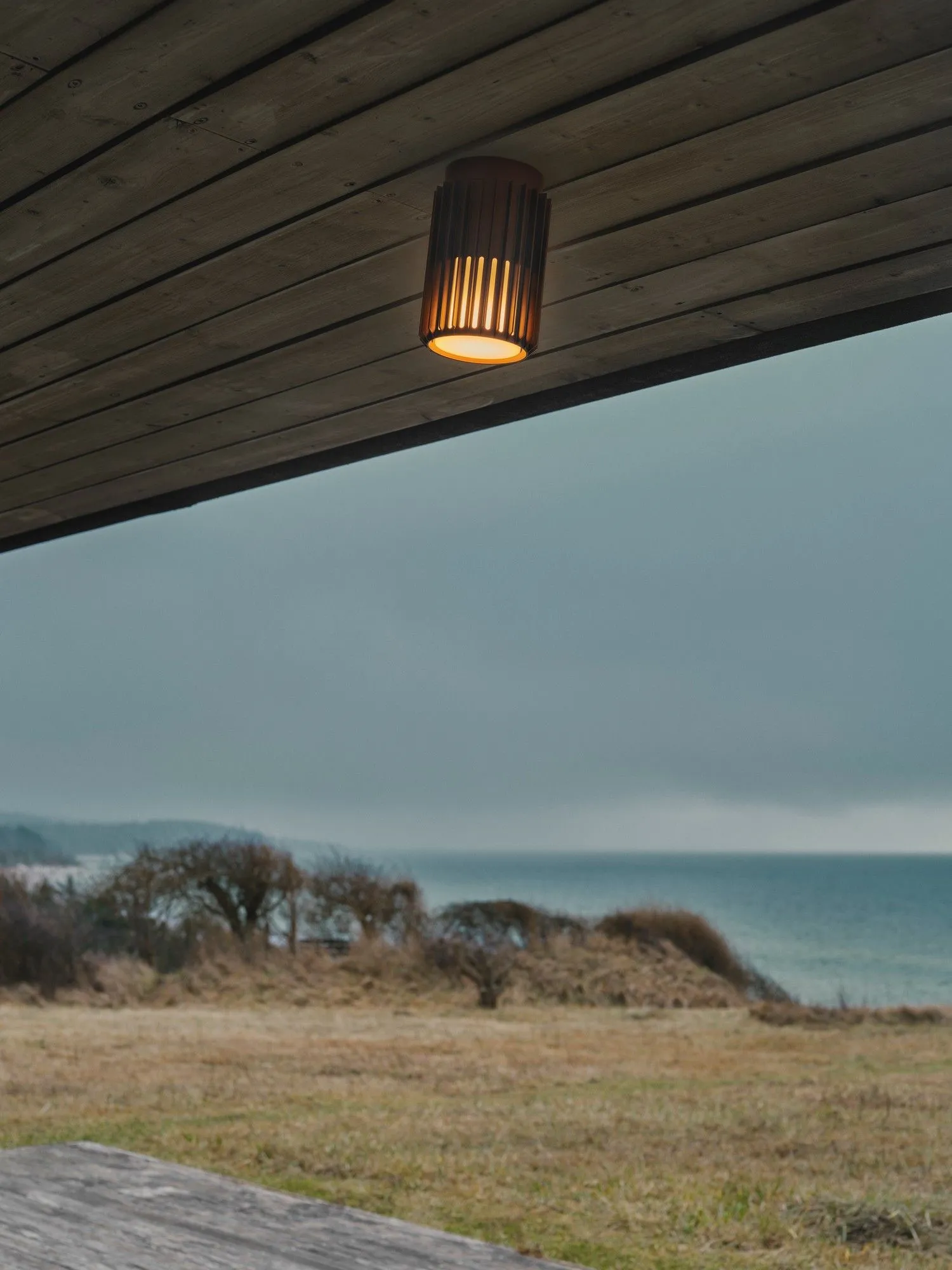 Nordlux Aludra Outdoor Ceiling Light Brown Metal E27 IP54 Mains 3