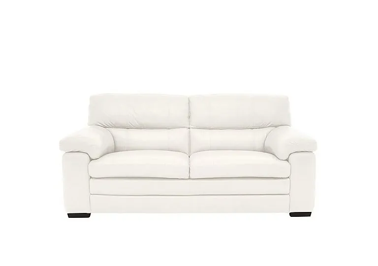 Cozee 2 Seater Pure Premium Leather Sofa - BV Star White