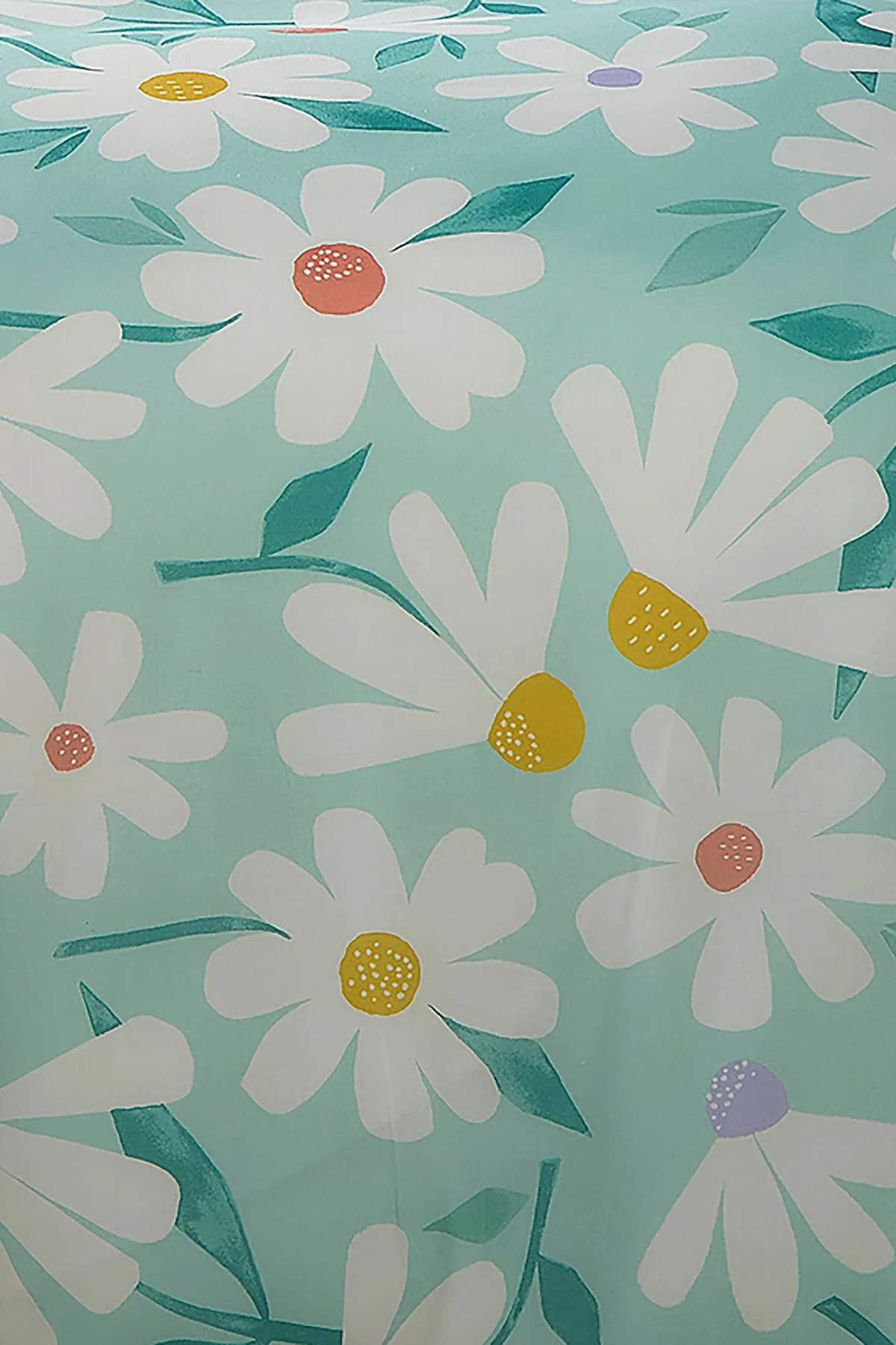 Fusion 'Daisy' Retro Daisy Print Peach Textured Duvet Cover Set in Duck Egg Blue 3