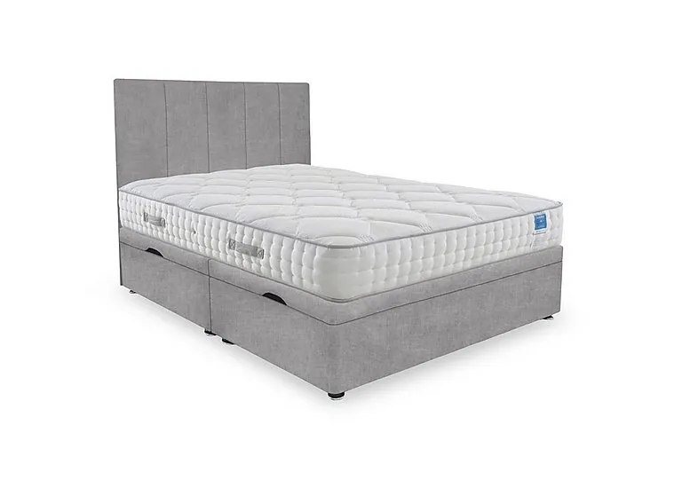 Memory Luxe Side Lift Ottoman Divan Set - King Size - Lace Dolphin