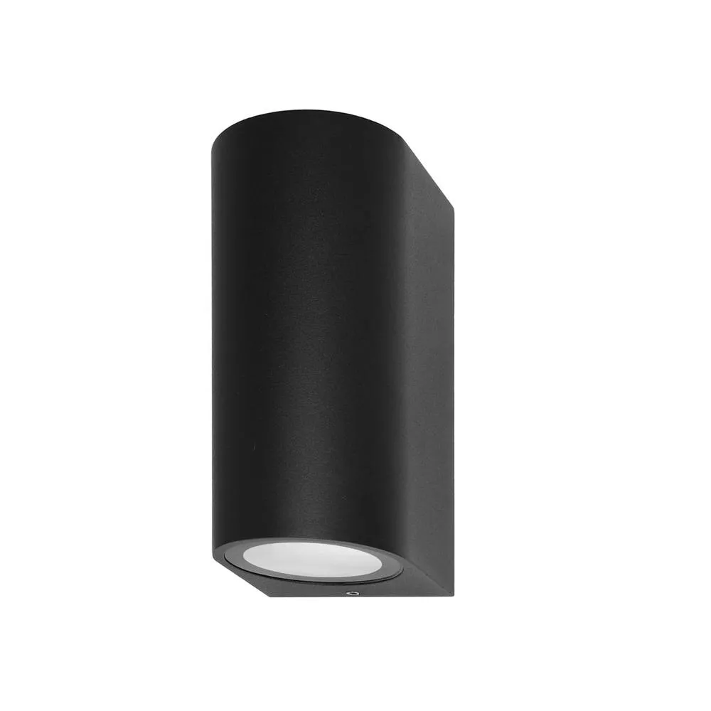 Netlighting Genta Round Outdoor Up Down Wall Lamp Black 2xGU10 IP54 2