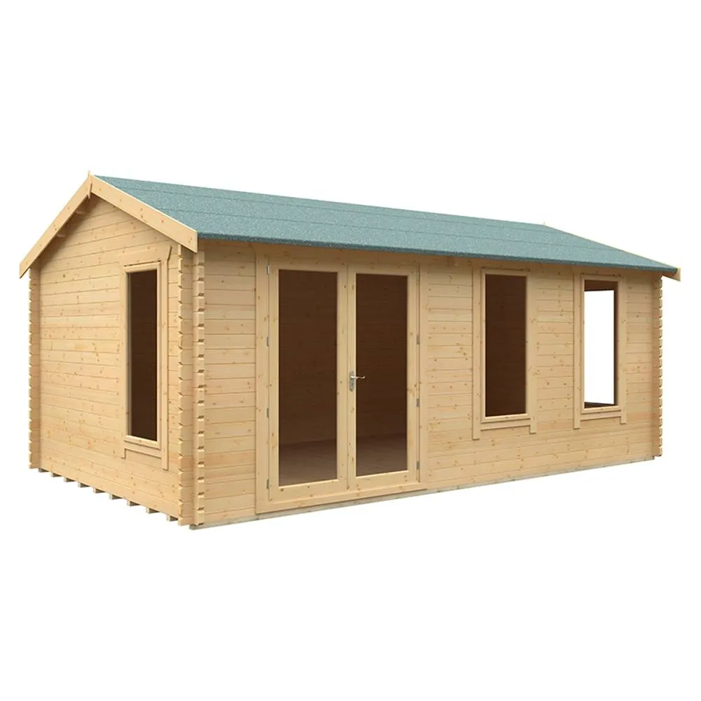 Buttercup Farm 20x12 The Sherborne 44mm Cabin - L595 x W355 x H282.9 cm in Natural