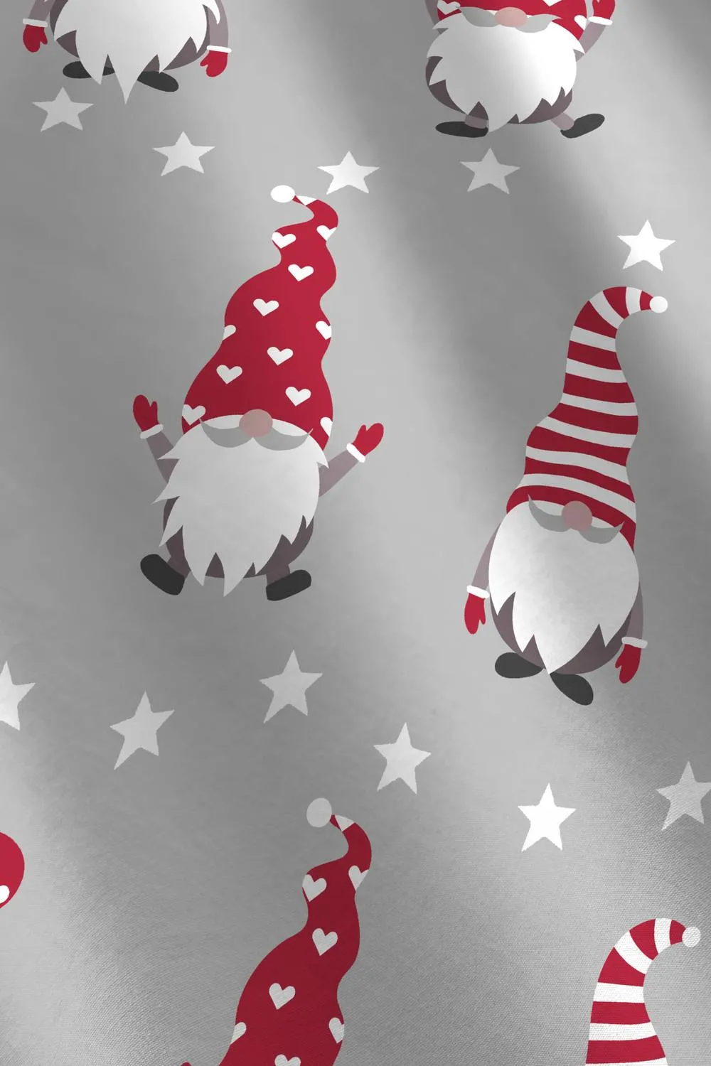 Fusion 'Christmas Gnome' Peach Finish Festive Duvet Cover Set in Silver 3