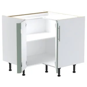 Wickes Orlando Reed Green Corner Base Unit - 925mm 2