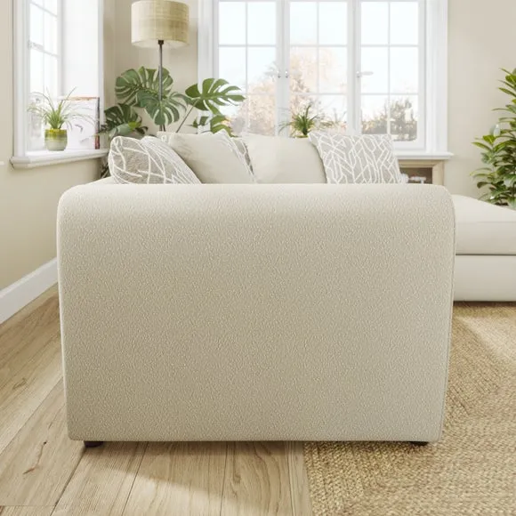 Blake Tonal Boucle Global Geo Combo Corner Chaise Sofa 3