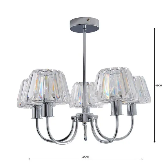 Paloma 5 Light Semi Flush Ceiling Light 5