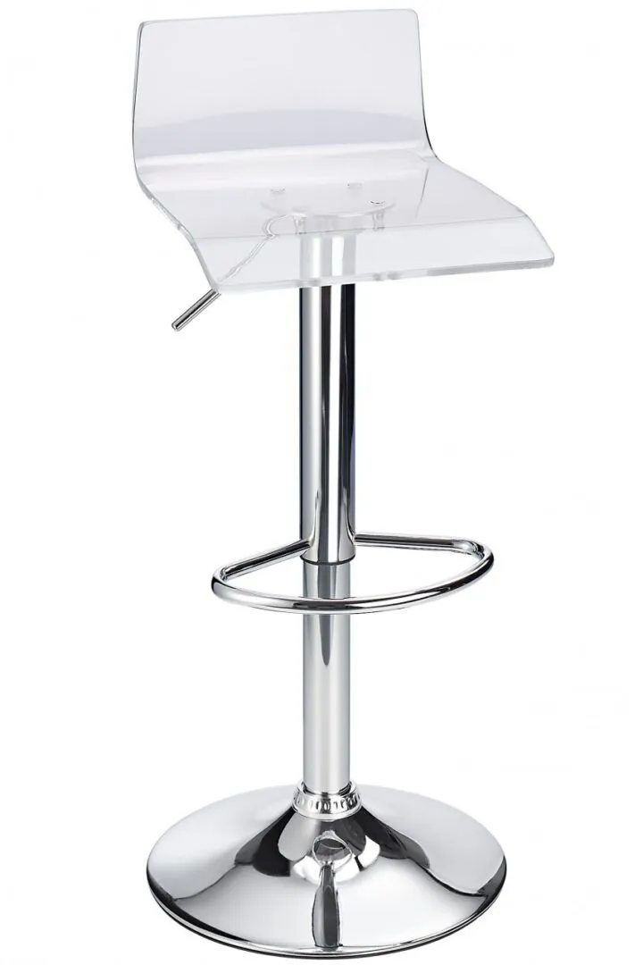 netfurniture Wye Transparent Acrylic Adjustable Breakfast Bar Stool - Clear