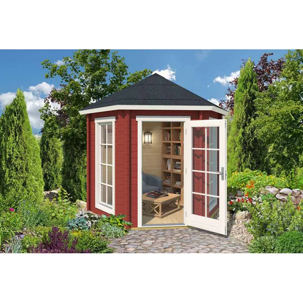 Lasita Maja Ltd Inverness 44-Log Cabin, Home Office - L320xW277.1xH289.6 cm in Tan 4