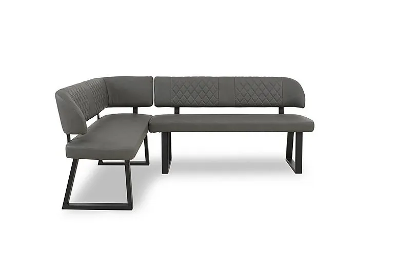 Venus Left Hand Facing Corner Dining Bench - Grey