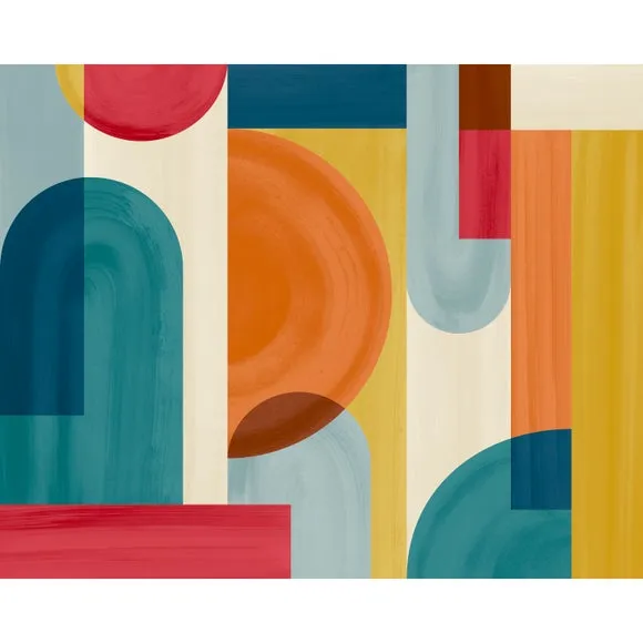 Bright Textured Geometric Wall Mural 2