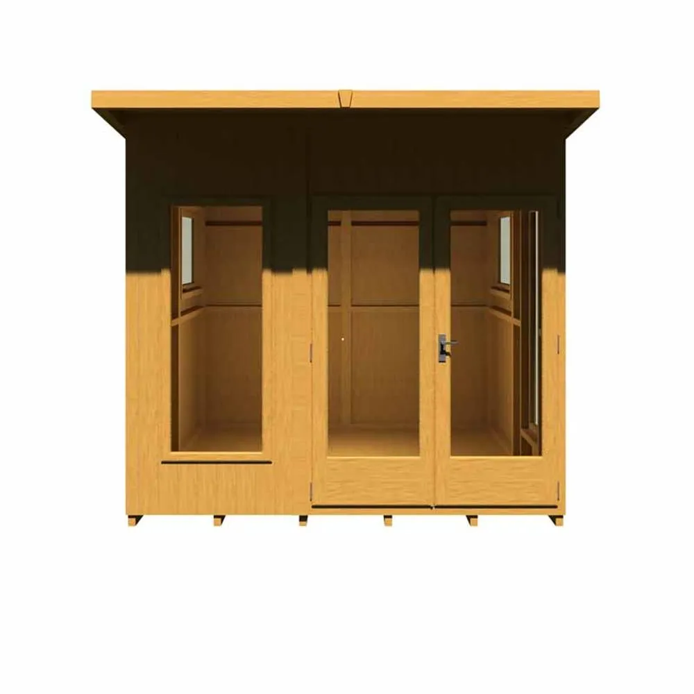 Shires Miami 8 x 10 Feet Summerhouse - L299 x W255 x H214.7 cm in Light Brown