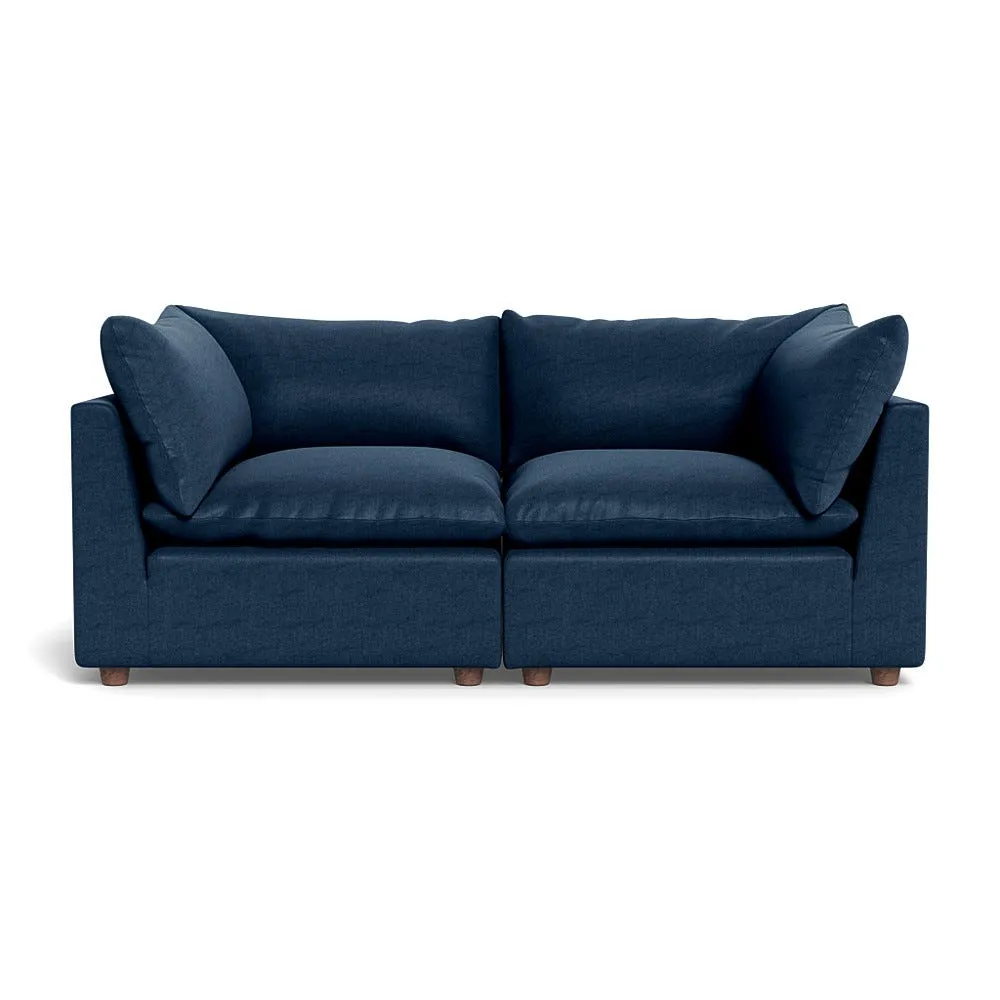 Heal's Astrid 3 Seater Sofa Capelo Linen-Cotton Inkspot Walnut Stained Beech Feet 1