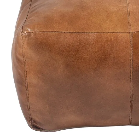 Matteo Leather Pouffe 5
