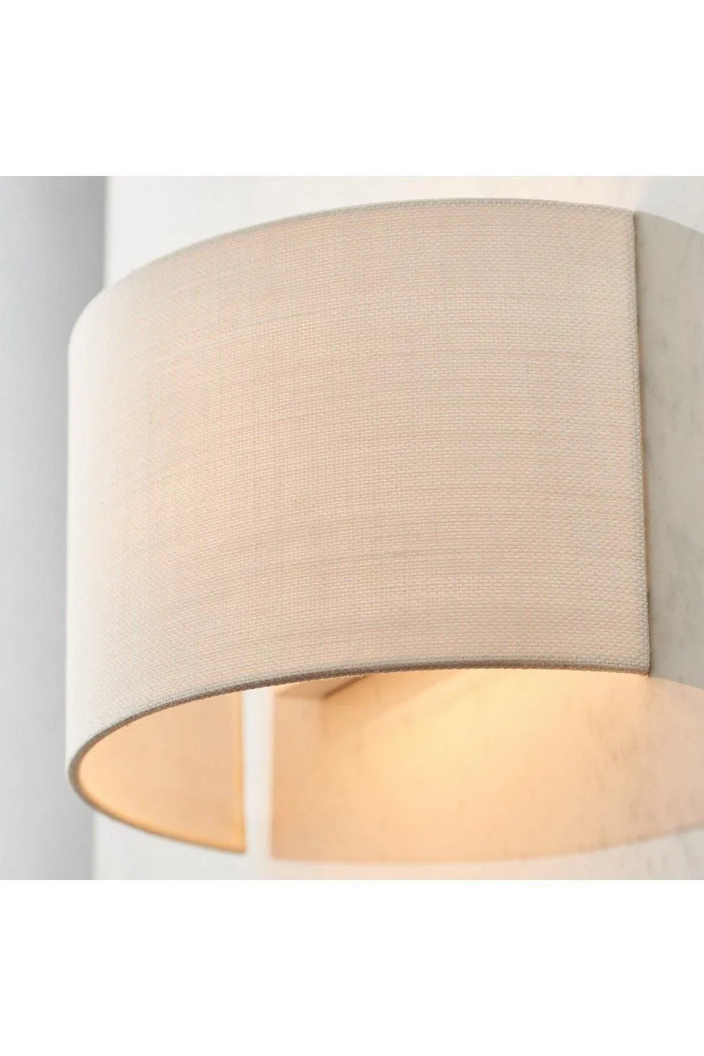 Netlighting Obi 1 Light Up & Down Wall Light Vintage White Linen Polyester Cotton E27 2