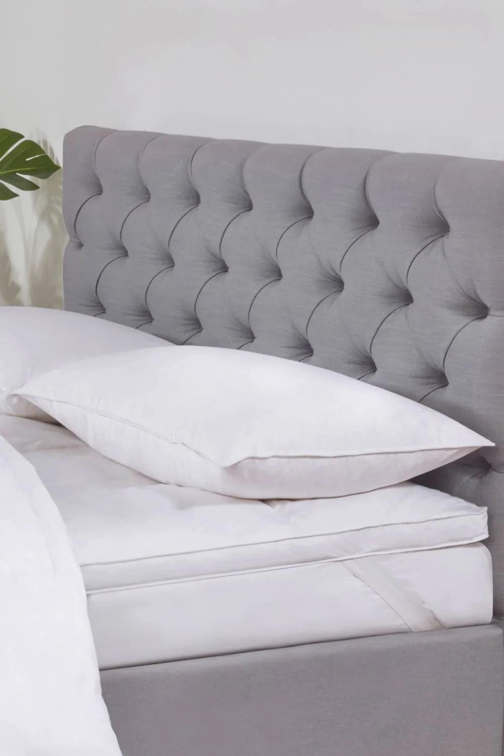 BHS All Natural Goose Feather & Down Pillow Pair in White