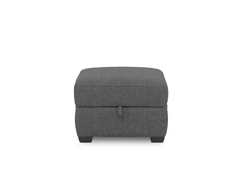 Brescia Fabric Storage Footstool - Ash