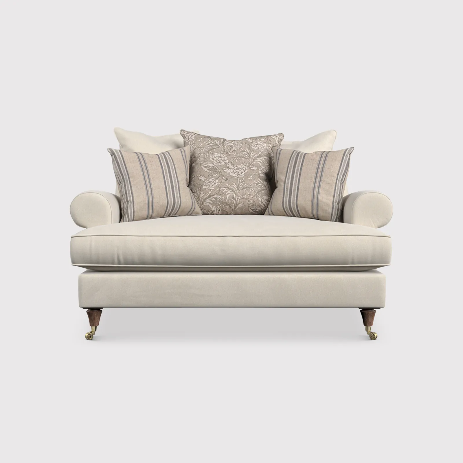 English Heritage Finch Cuddler Pillow Back, Neutral Fabric | Barker & Stonehouse 1