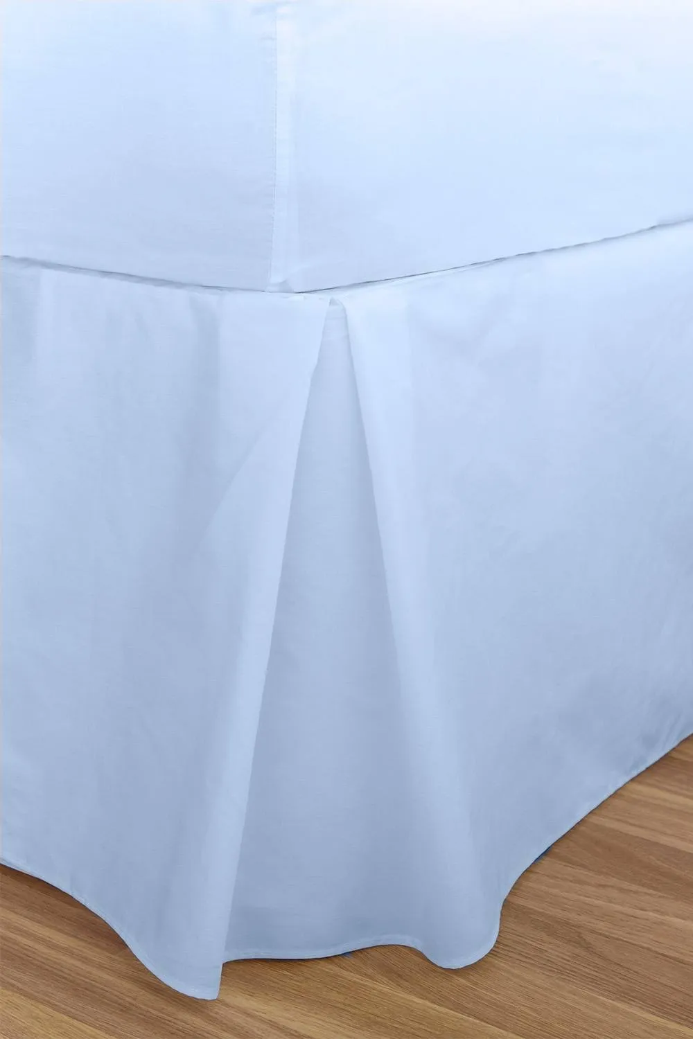 Martex Percale Centre Pleated Platform Valance in Baby Blue