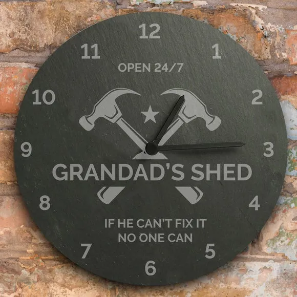 Personalised Tools Slate Clock 4