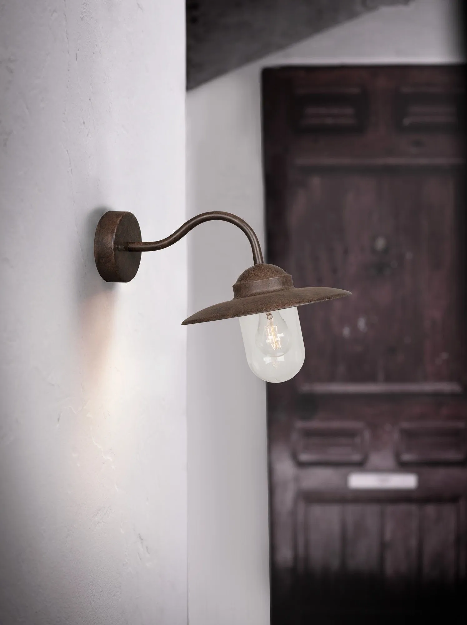 Nordlux Luxe Outdoor Wall Light Rusty Metal Garden E27 IP54 Mains in Brown 5