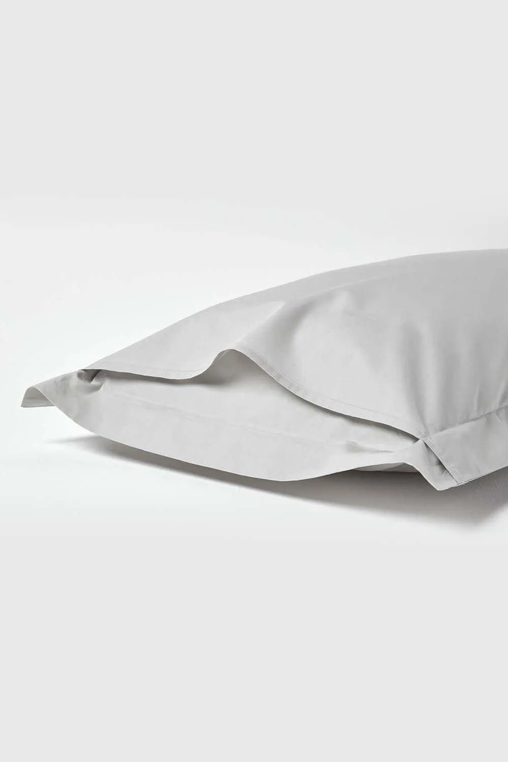 Homescapes Egyptian Cotton Oxford Pillowcase 200 TC, King Size in Silver 3