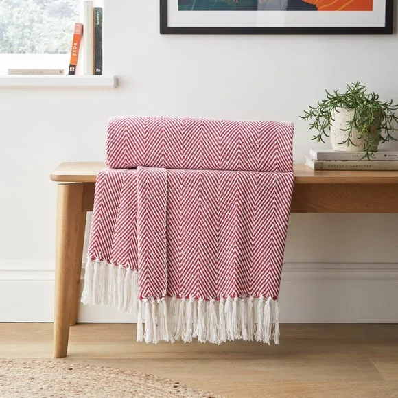 Jenson Herringbone Throw Blanket 1