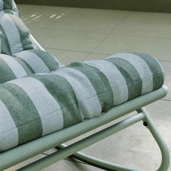 Rocking Chair with Striped Cushion 3